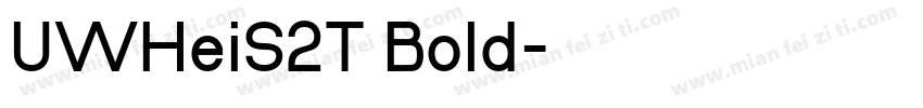 UWHeiS2T Bold字体转换
